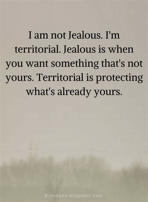 Quotes I Am Not Jealous Im Territorial Jealous Is When You Want