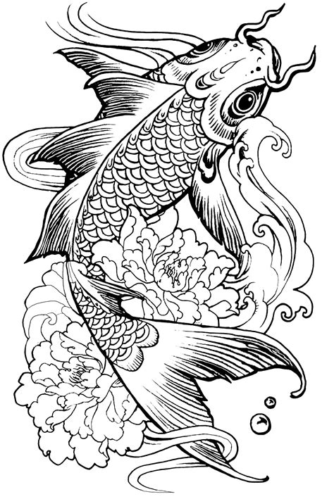 Use these mandala designs to make wall art or stick them into your bullet journal for hours of coloring fun. Fish carp - Animals Coloring pages - 100% Mandalas Zen ...