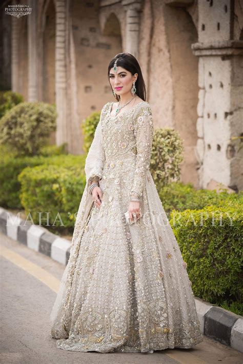 Heavy Beaded White Pakistani Gown Wedding Dresses Pakistani Indian