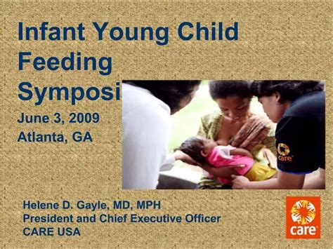 Ppt Infant Young Child Feeding Symposium June 3 2009 Atlanta Ga