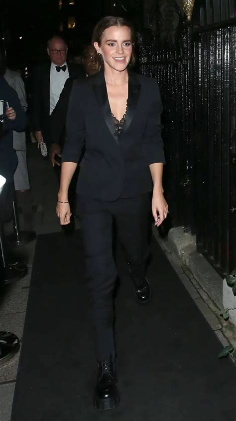 Emma Watson In A Pantsuit At The British Vogue X Tiffany Party At