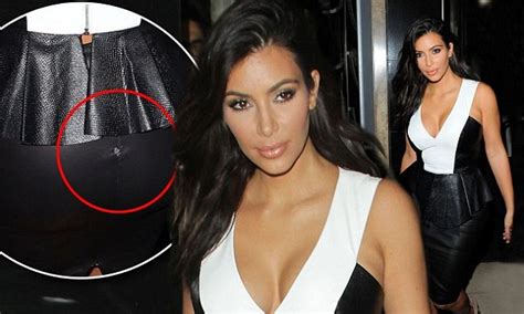 Kim Kardashian Suffers A Wardrobe Malfunction Daily Mail Online