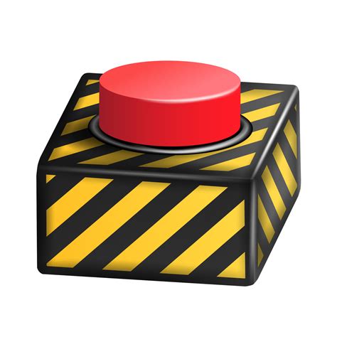 Red Panic Button Sign Vector Red Alarm Shiny Button Illustration