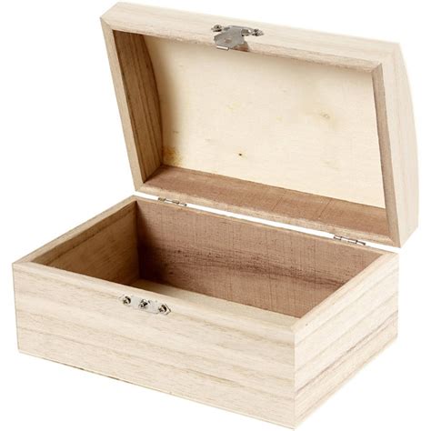 Small Wooden Treasure Chest Jewellery Trinket Box To Paint And Etsy