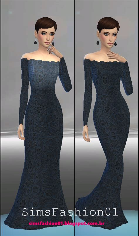 Sims Fashion01 Sims Fashion 01 Embroidery Wedding Dress The Sims 4