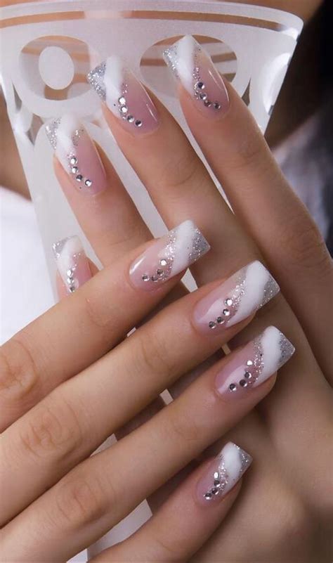 cnd brisa gels nails design with rhinestones elegant nail designs nail art wedding
