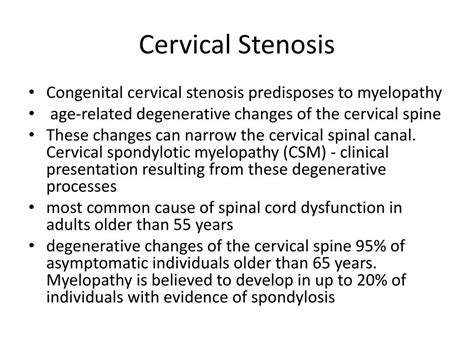 Ppt Spinal Stenosis Powerpoint Presentation Id338675