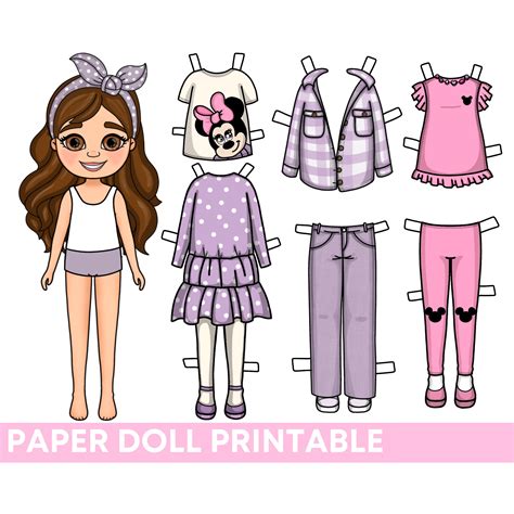 cute pink clothes for paper dolls printable diy activities for etsy israel
