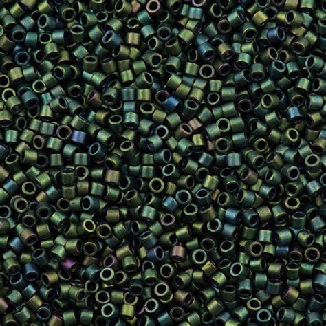 Miyuki Delica Seed Bead 100 Matte Metallic Bronze Dark Green 7g Tube