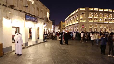 Qatar Doha March 22 2018 People At Souq Waqif Or The Standing