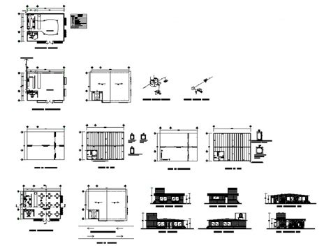 Coffee Shop Building Detail Plan And Elevation 2d View Layout File In