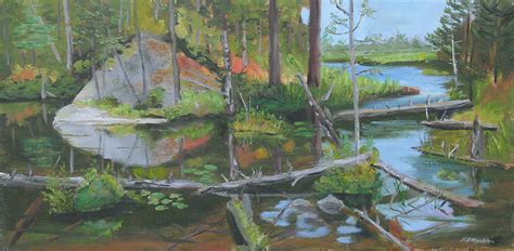 Adirondack Ambiance Painting By Robert P Hedden