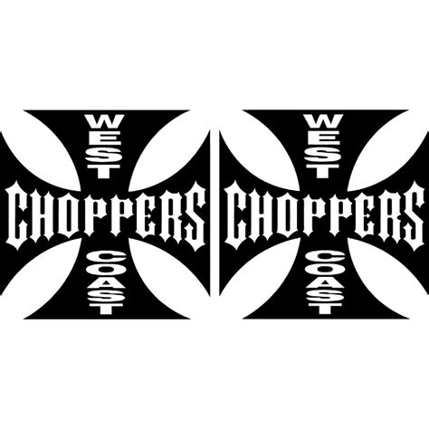 2x West Coast Choppers Logo V1 Racing Sticker Decal Decal Stickers