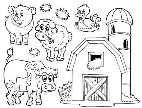 Farm Scene Coloring Pages At Getdrawings Free Download