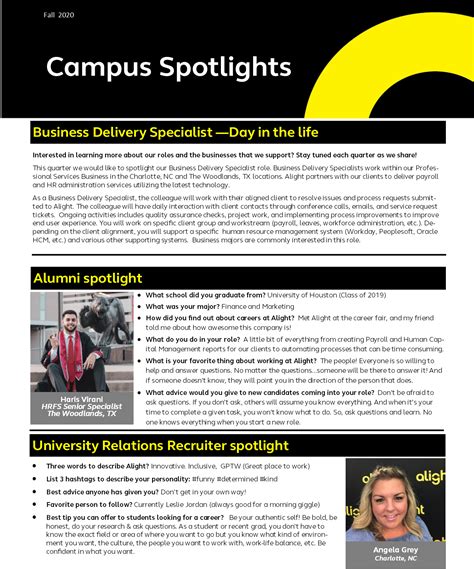 Campus Herbst 2020 Newsletter Alight