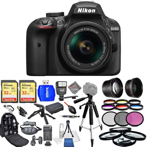 Nikon D3400 Dslr Camera With 18 55mm Lens Black With Battery And