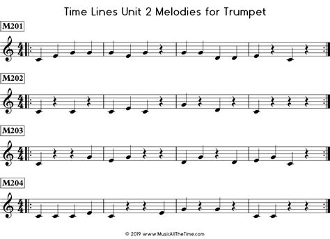 Time Lines Rhythm And Reading Method For Trumpet