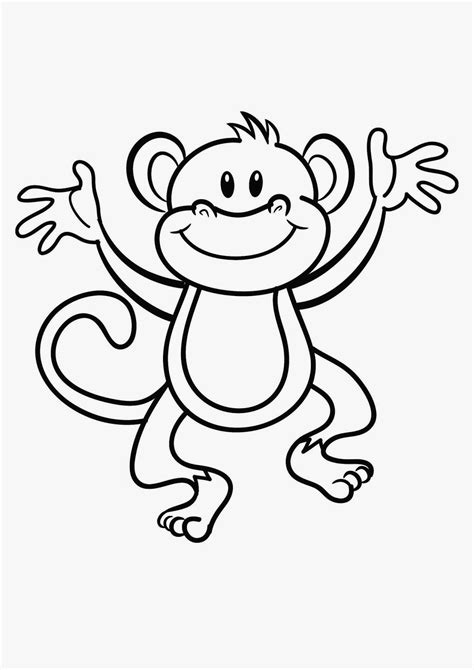 Cómo dibujar un mono de forma fácil para niños. Dibujos para Colorear: Dibujos de Monos
