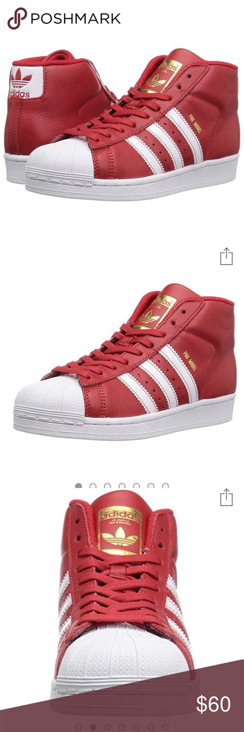 Adidas Red High Top Sneakers Leather Red High Top Sneakers Red