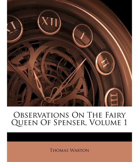 Observations On The Fairy Queen Of Spenser Volume 1 Buy Observations
