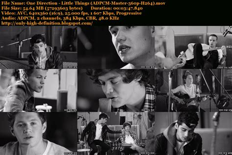 The track follows on from vodafone big top 40 number one single 'live while we're young' and will feature on the former x factor star's second studio album 'take me home'. Only High Definition: One Direction - Little Things (ADPCM ...