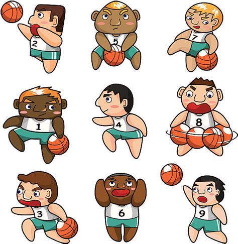 Royalty Free Cartoon Of The Basketball Dunk Clip Art