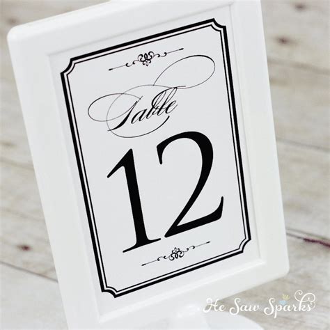Free Printable Table Numbers 1 20 Table Numbers 1 40 Instant Download