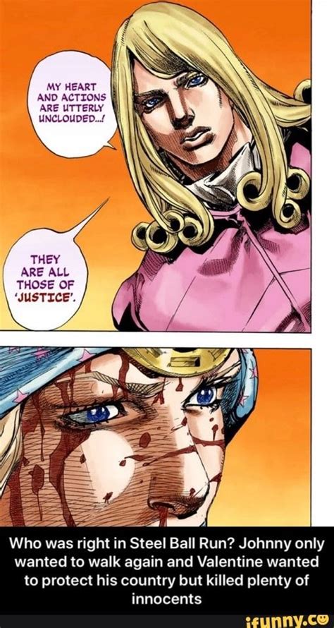 Who Was Right In Steel Ball Run Johnny Only Wanted To Walk Again And