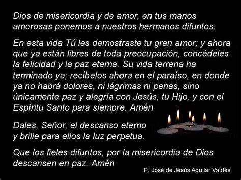 Oración Por Nuestros Fieles Difuntos Pin On Spanish Quotes Prayers