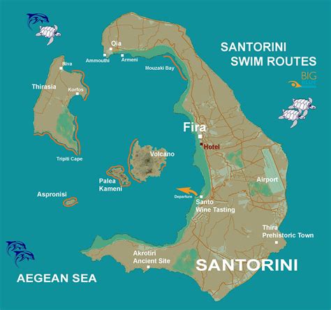 Santorini Hotel Map