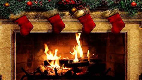 Fireplace 30 Minutes Of Crackling Logs With Christmas Music Youtube