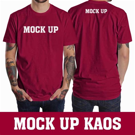 Mock Up Kaos Lengan Panjang Depan Belakang Psd Download Free And