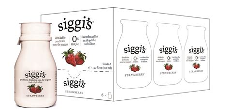 Siggis Strawberry Probiotic Drinkable Yogurt Available In A 6pk And Individually Siggis