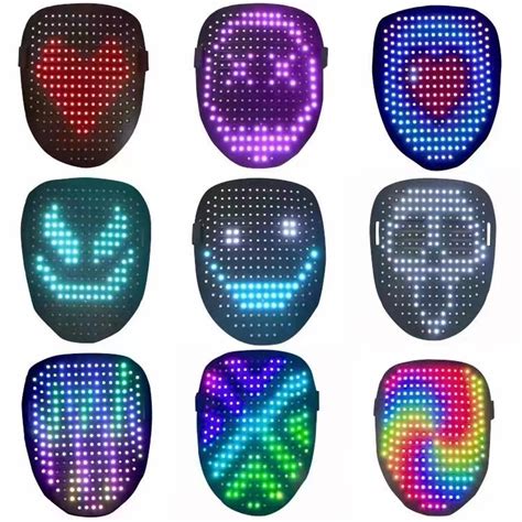 Led Luminous Mask For Halloween With 234pc Leds And Changes The Pattern
