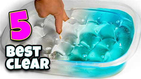 5 Best Clear Slime Recipes Ever Plus Some Weird Stuff Youtube