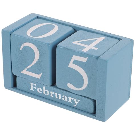Desk Block Calendar Decorative Desktop Perpetual Calendar Office Rustic
