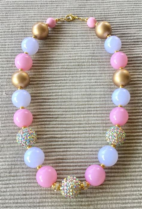 Chunky Necklace Bubblegum Necklace Gumball Necklace Pink