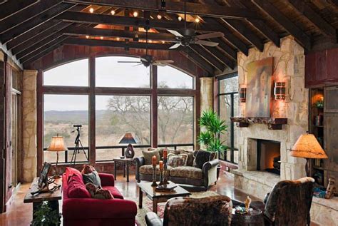 For some, living in a ranch home is purely logical. Rustic ranch house designed for family gatherings in Texas