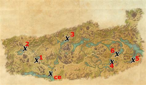 Deshaan Treasure Map Locations Elder Scrolls Online Guides