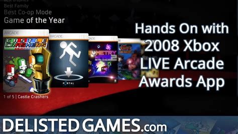 2008 Xbox Live Arcade Awards App Xbox 360 Delisted Games Hands On