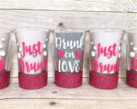 Bachelorette Party Favors Shot Glass Drunk By Mcdesignsandmore