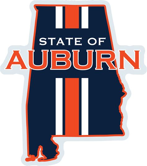 State Of Auburn Decal Licensed Apparel For Auburn Fans