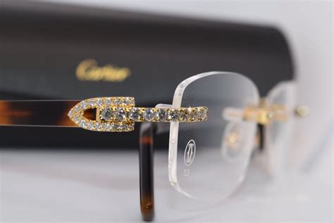 350ct Bust Down Cartier Glasses Custom Diamond Cartier Frames Etsy Uk