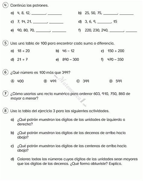 Numeracion Ejemplos Resueltos De Matematica 3tercero Basico Pdf