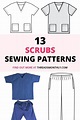 FREE Scrubs Uniform Sewing Pattern | PDF Printable | Medical / Surgical ...