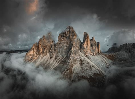 Dolomites Into The Clouds On Behance