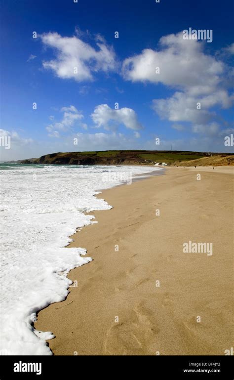 Praa Sands Beach Looking Towards Rinsey Head Cornwall Stock Photo Alamy