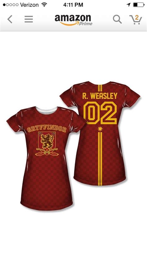 Rons Quidditch Jersey Fred Weasley Harry Potter Quidditch
