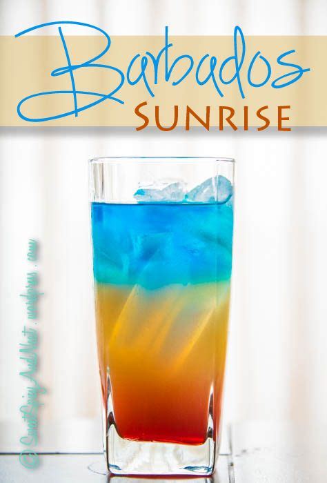 Barbados Sunrise Layered Drinks Layered Cocktails Cocktails