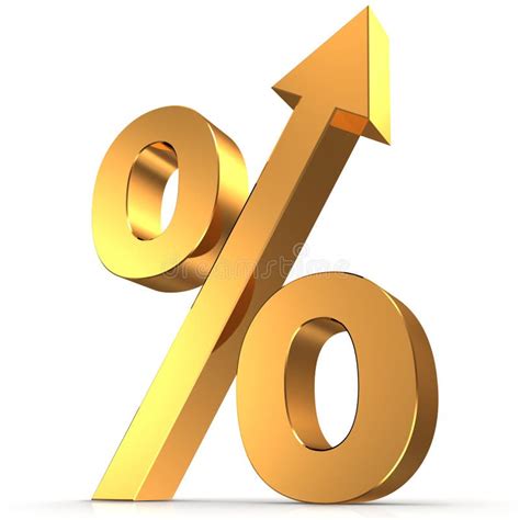 Golden Percentage Sign Stock Illustration Illustration Of Banking